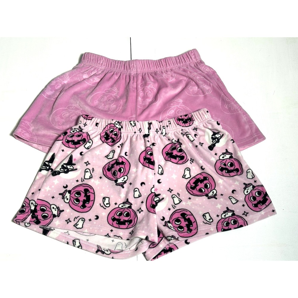 Munki Munki Women's Girl's Pajama Lounge Shorts Peanuts (M) Set (2)